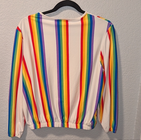 Marci Rainbow Stripe Top size Large - Picture 6 of 15
